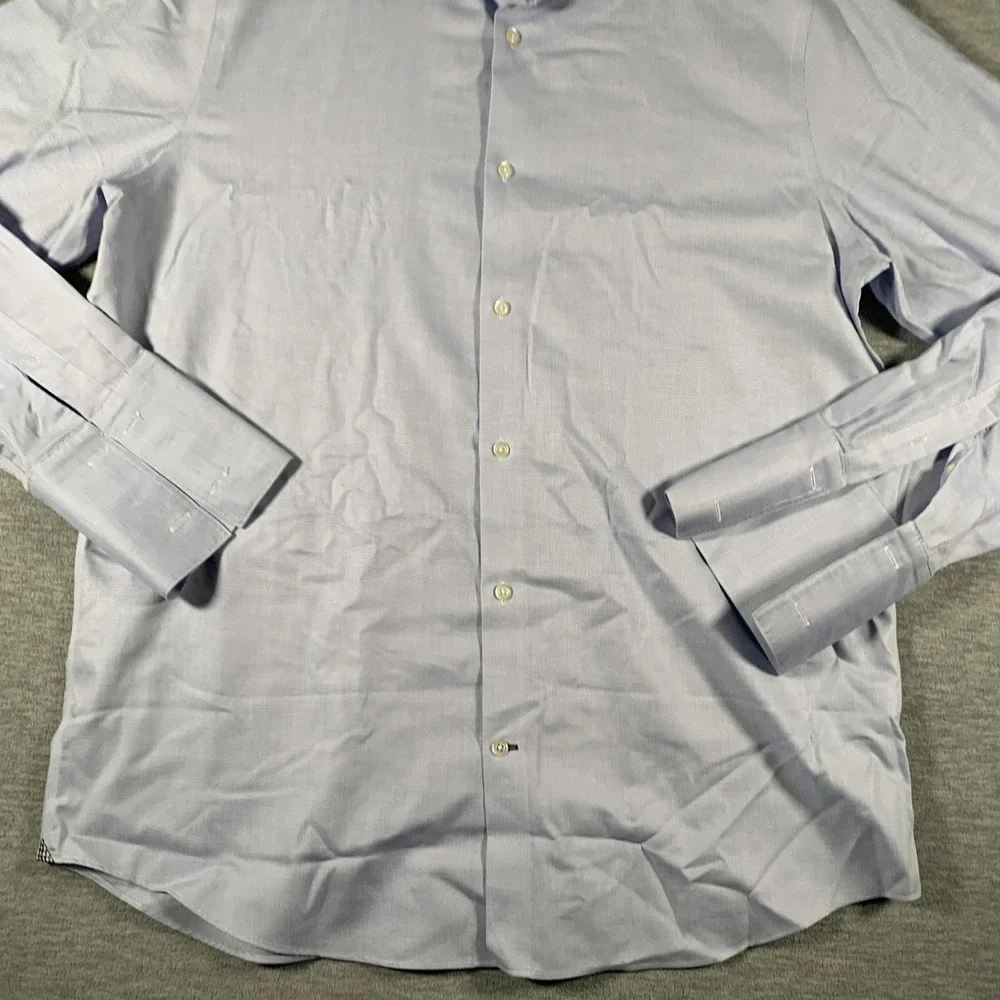 Banana‎ Republic Shirt Mens XL Blue Camden Standard Fit Non Iron Dress Check